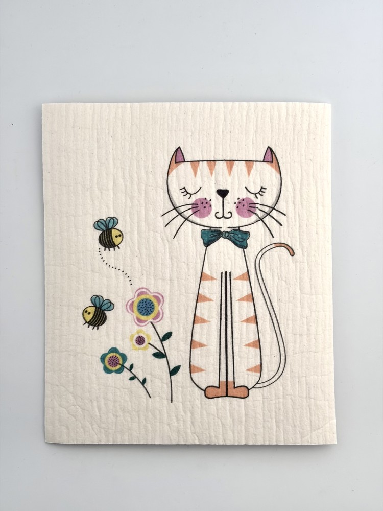 İsveç Bezi Hayvan Desenli 3'lü Set - Flamingo,Lama,Kedi