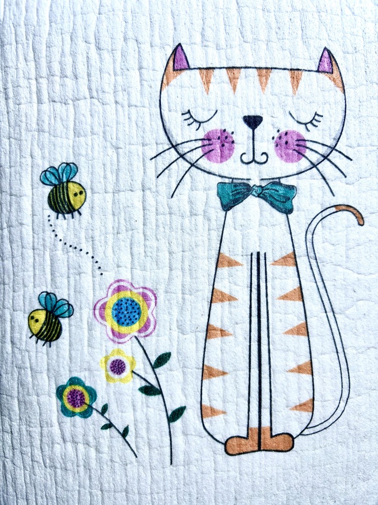 İsveç Bezi Hayvan Desenli 3'lü Set - Flamingo,Lama,Kedi
