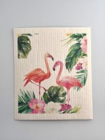 İsveç Bezi Hayvan Desenli 3'lü Set - Flamingo,Lama,Kedi